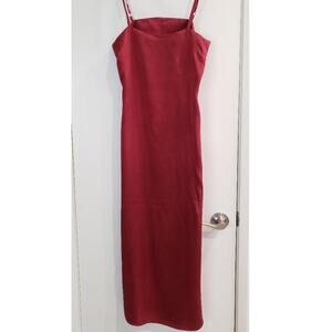 REFORMATION BLACKLESS 100% SILK SLIP DRESS W/ SIDE SLIT SIZE S